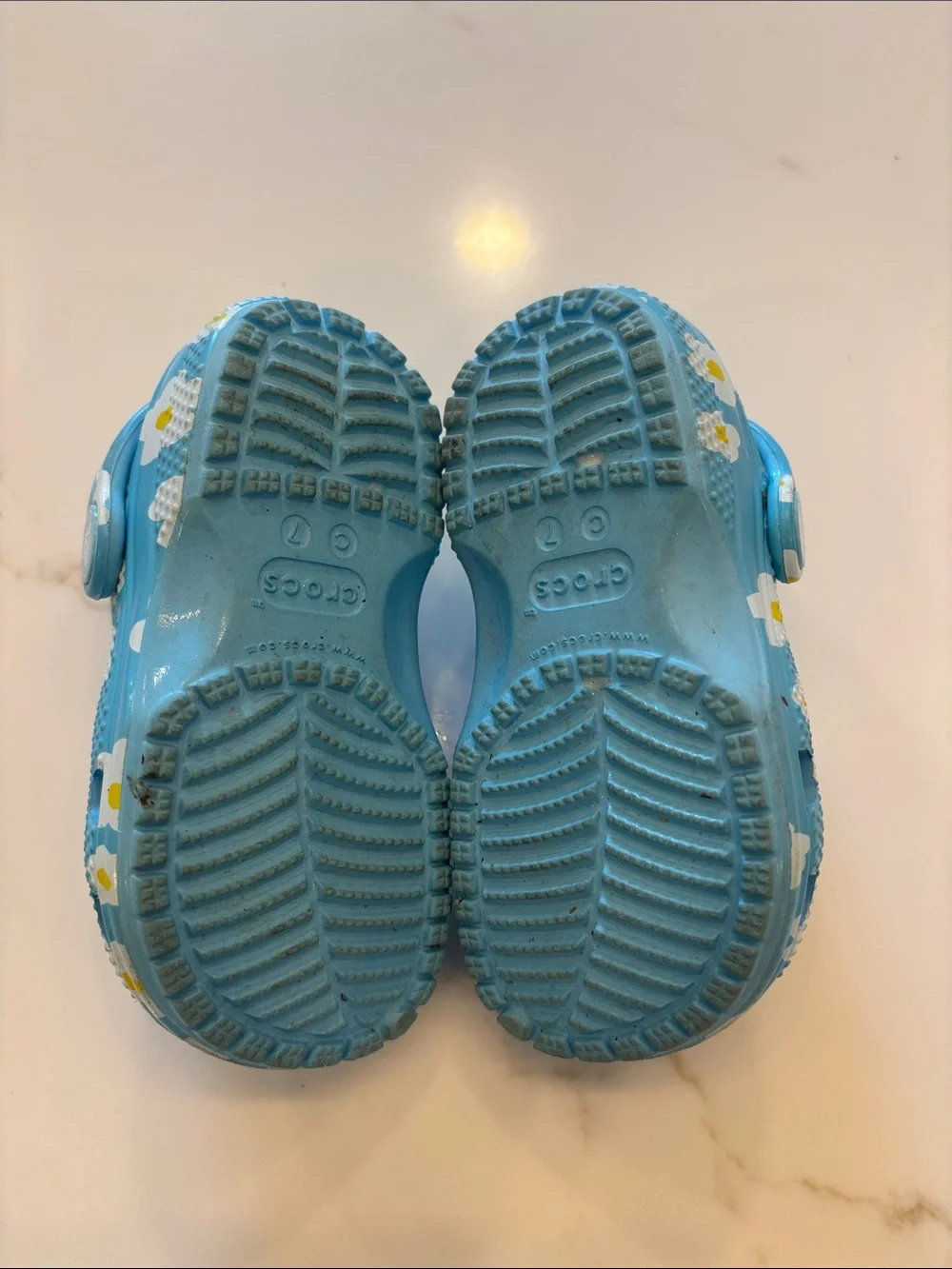 CROCS Blue Floral Kids Clogs